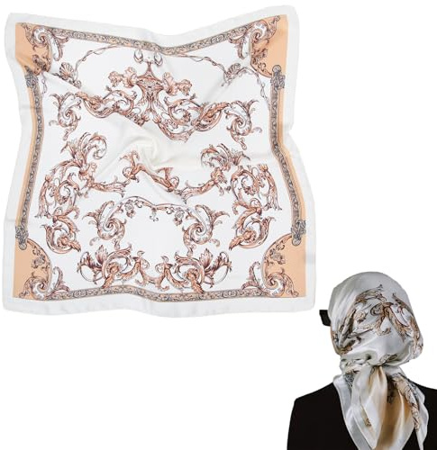 Satin Scarf,Kopftuch für Damen,Seidentuchal Damen 90x90 Cm,Multifunktional Silk Scarf,Seidentücher,Haartücher,Atmungsaktiv Ein Modisches Accessoire Für Männer Frauen Zum Verschenken