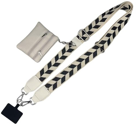 Noverli Handykette universal mit tasche - Einstellbare Handyband Zum Umhängen Für Handyhüllen Mit Geschlossenen Löchern, Leicht & Langlebig, Für Outdoor, Reisen, Alltag, Freizeit & Shopping