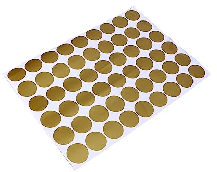 SOPOTUTU Runde Goldene Punkt Wandaufkleber für Selbstgemacht Dekoration 54 Stück aus Pvc Feuchtigkeitsbeständig und Einfach Anzubringen im Kinderzimmer und Glaswänden