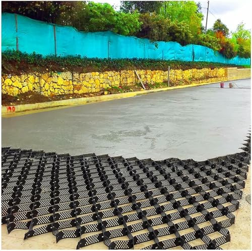 Geo Grid Pavers Stabilisateur d'allée 5,1 cm pour gravier, sable et ciment Grille de sol découpable pour allées de jardin et fondations d'abri de jardin Solution durable pour sol extérieur