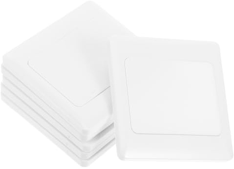 EXCEART 6 pièces Plaque Cache Prise Électrique Type Blanc Multifonction Rénovation Boîtier Obturateur Mur Maison Bureau École Installation Facile