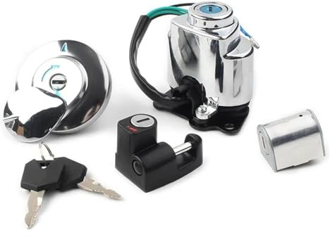 Serratura Accensione Per VT250 Per Shadow Per VT400 VT600 VT750 Interruttore Accensione Moto Tappo Carburante Set Lucchetti Casco Cilindro Lega Alluminio