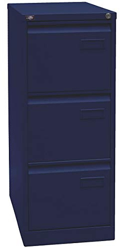 BISLEY Light Hängeregistraturschrank, einbahnig, DIN A4, 3 HR-Schubladen, Metall, 639 Oxfordblau, 62.2 x 41.3 x 101.6 cm