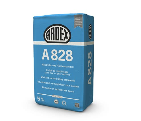 ARDEX väggfyllmedel A 828, gips-plast, 5 kg/påse, vit
