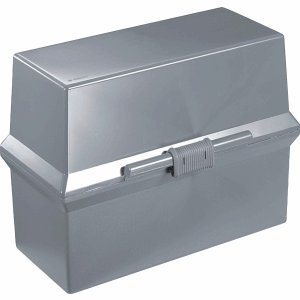 Esselte 4 x Karteikasten Cardo 250 A5 quer f. 300 Karten hellgrau