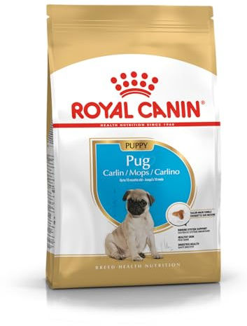 ROYAL CANIN Pug Puppy | 1,5 kg | Trockenfutter für Hunde | Speziell für Mops-Welpen bis zum 10. Monat | Zur Unterstützung der körpereigenen Abwehrkräfte | Exklusive Krokette