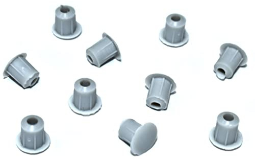 M5 (5mm) DRILL HOLE COVER CAPS - BLANKING FURNITURE KITCHEN CABINET SHELF (Fog Grey, 50)