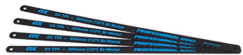OX Pro 12 Hacksaw Blades 24 TPI Pack 4
