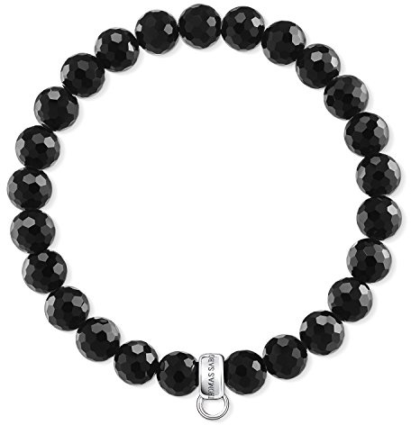 Thomas Sabo Damen-Charm-Armband 925 Sterlingsilber Hämatit X0220-840-11-L16.5