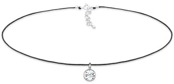 Elli Collana Donna Choker Tendenza con Cristalli in Argento Sterling 925, Argento