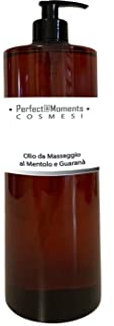 Olio Massaggio Mentolo e Guaranà Rinfrescante Rilassante 1000 ml 1 litro