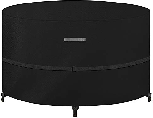 Dokon Abdeckung für Gartenmöbel Wasserdicht Gartentisch Schutzhülle mit Belüftungsöffnungen, Robustes 420D Oxford-Gewebe Winddicht Anti-UV Abdeckplane für Terrassenmöbel Sitzgruppe, Rund Ø230x100cm