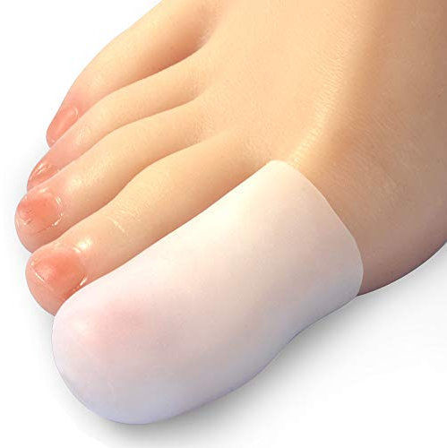 Hoogoo 10 Pack Big Toe Caps, Gel Toes Covers Sleeves Tubular Bandage for Cracked Big Toe, Big Toe Protectors Tubes