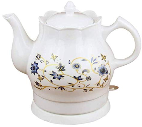 SGSG Cookers Tea Kettle Kettle Electric Ceramic Cordless teapot Retro red 1.8L jug, 1000W Fast Boiling, can Brew Tea, Coffee, Soup, Automatic Power Off and Anti-Dry Protection