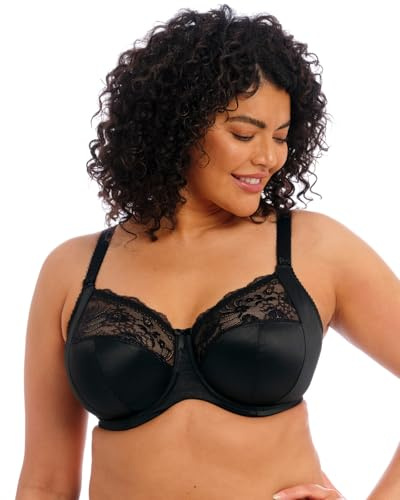 Elomi Morgan Plain Underwired Full Cup Bra (44FF, Black)