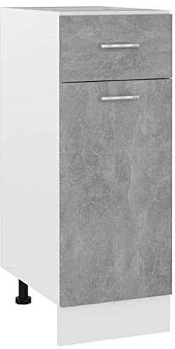 vidaXL Schubunterschrank Lyon Betongrau 30x46x81,5 cm Holzwerkstoff