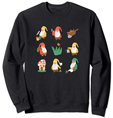Gnome Nains Jardin Champignon Cottage Vintage Cottagecore Sweatshirt