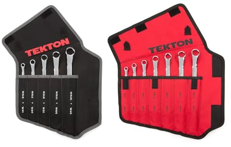 TEKTON 45-Grad-Ringschlüssel-Set, 12-teilig (1/4-13/16 Zoll, 6-19 mm) - Pouch | WBE94301