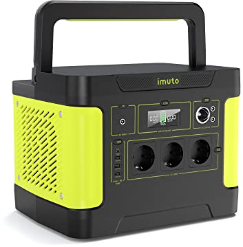 imuto Estación de energía portátil para generadores de alimentación móvil, punta de 2200 W, almacenamiento de corriente con onda sinusoidal pura, salida de CA, 11 puertos para Home Backup/RV
