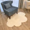 ZYFAB Alfombras de área para niños con forma de nube, alfombras para gatear para bebés al aire libre e interior, felpa suave, antideslizante, decoración de guardería, blanco, 60 x 90 cm