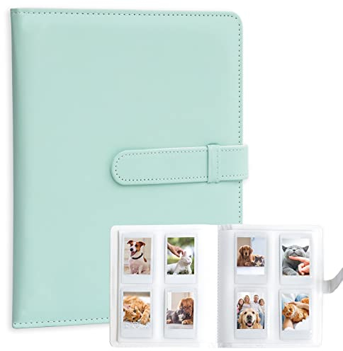 128 Taschen Fotoalbum für Fujifilm Instax Mini LiPlay 11 12 9 8+ 8 7S Sofortbildkamera, für Polaroid SnapTouch PIC-300 Z2300 Mint Zip Sofortbildkamera Drucker (Mint)