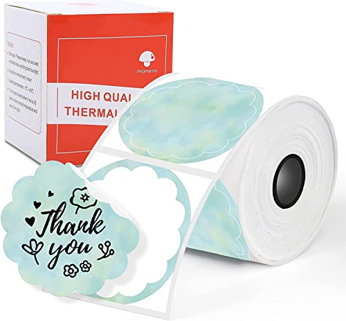 Phomemo Circle Etikett für M110/M110S/M120/M200/M220, Farbetiketten1.96 x 1.96（50x50 mm）Thermisches Rundes Farbverlaufs-Etikett für Barcode/Logo/Geschenketiketten/Dankeschön-Etiketten, Grün