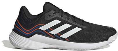 adidas Herren Novaflight Volleyball Shoes, Core Black/Cloud White/Solar Red, 44 2/3 EU