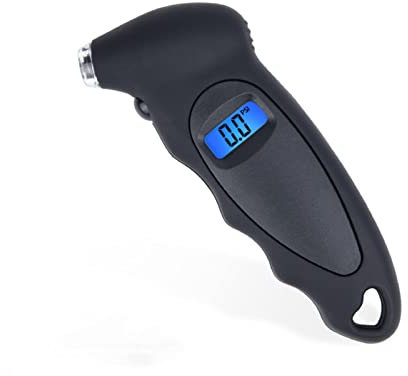 Samnuerly Medidor de presión de neumáticos de neumáticos de Coche Digital Pantalla LCD Medidor de presión Probador de barómetro