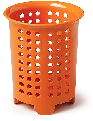 Zeal G231O Cutlery Drainer/Utensil Pot, Melamine, Neon Orange