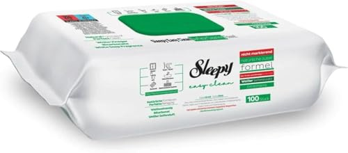 Sleepy Reinigungstücher, 6 x 100 Stück, streifenfreie, natürliche Formel, Einweg-Reinigungstücher ohne Abspülen – Vielseitig – Glas, Küche, Bad, Elektronik und mehr. Grün