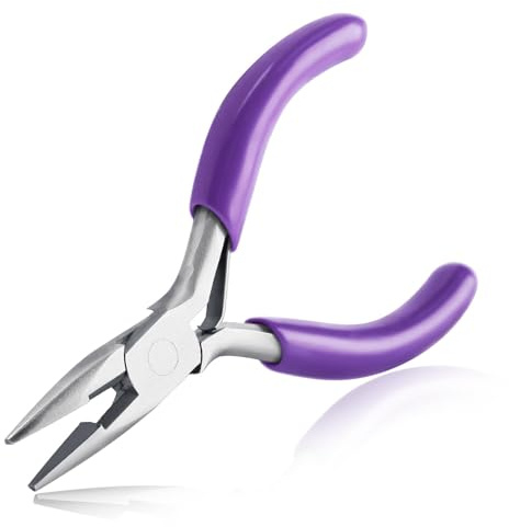 SPEEDWOX 3 Inches Chain Nose Pliers with Cutter Miniature Pocket Plier for Jewelry Making Mini Jewelry Pliers Needle-Nose Pliers Wire Cutters Jewelry Pliers Jewelry Making Tools Jewelry Tools