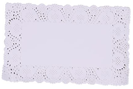 ABOOFAN Napperons à Gâteaux en Papier Dentelle 140 Pièces 30x19cm Blanc