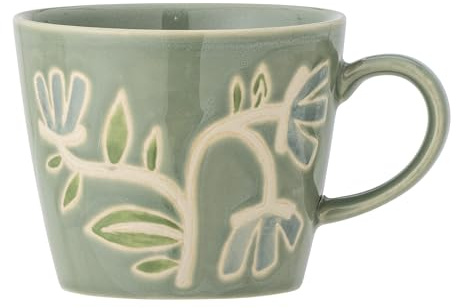 Bloomingville CREATIVE COLLECTION Tangier Tasse, Grün, Steingut, T9,5xH8 cm, 255 ml