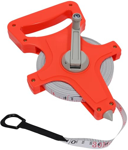 Mètre ruban en fibre de verre de 30,5 m, ruban métrique de 30 m, mesure double face, ruban à mesurer Mefape imperméable à enrouler longue distance pour mesurer sur le terrain