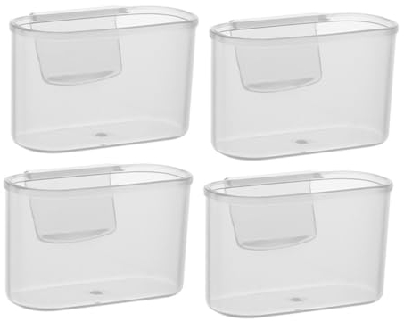 COLLBATH Kühlschrank Organizer 4 Stück Mini Aufbewahrungsboxen Mit Deckel Für Kühlschrank Seiten Tür Soßenbeutelhalter Küchen Zubehör Platzsparend