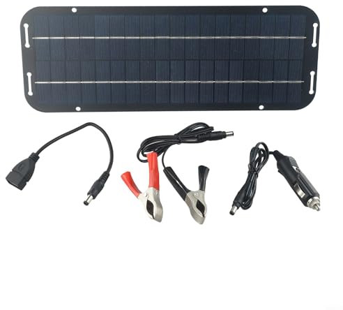 Für FACULX 60 W Solarpanel, 12 V Olt Erhaltungsbatterieladegerät, Solar-Autobatterie, Erhaltungsladegerät, für Wohnwagen, Auto, Van, Boot