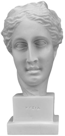 Hygeia Salus Statue Griechische Römische Göttin der guten Gesundheit, Büste, Skulptur, 15 cm