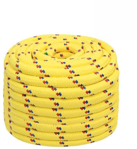 LAPOOH Bootsseil Gelb 20 mm 100 m Polypropylen, Ankerleine, Boot Fenderleine, Festmacherleine, Tauwerk, Kletterseil, Wurfleine, Schaukelseile, Schwimmleine - 152634
