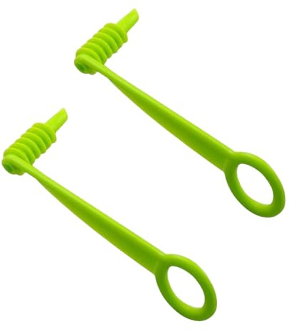 2Pcs Spiral Slicer Blade Hand Slicer Cutter Potato Cucumber Vegetables Spiral Knife Kitchen Accessories Tool,Manual Screw Peelers 3.94x1.57 Inches (Green)