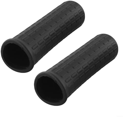 Eawfgtuw Gummi-Schubkarrengriffe, 8–42 mm Innendurchmesser, schwarz, Ersatzgriffe, rutschfeste runde Rohre, Schubkarren-Zubehör für Gartenwagen, Trolley, 122 x 33 mm, 2 Stück