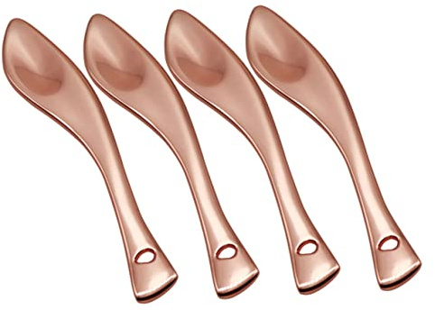 HONITANO 4 Pièces Applicateur De Crème Pour Yeux Cuillères à Cosmétiques Métal Pour Crème Visage Outil De Beauté Pour Distribuer Uniformément