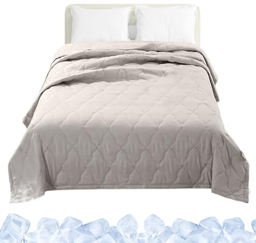 Ice Cooling Calming Blanket, Cold Blanket For Sleeping In Summer, Lightweight Absorb Heat Cooling, Breathable Anti-Static Microfiber Throws