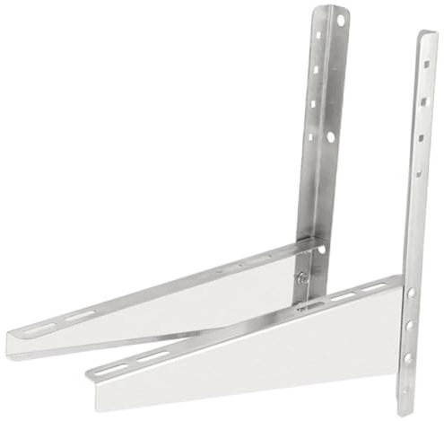 WOONEKY 1 par Soporte de Aire Acondicionado Inoxidable de Montaje Exterior Capacidad de Carga Instalación y Duradera para Unidades de Aire Acondicionado