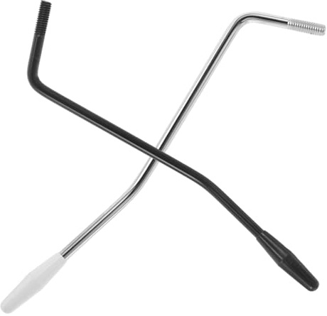 LOLIPPYY 2 Pezzi Tremolo Bar per Chitarra Elettrica Leva con Punta Filo Singolo Resistente in Finiture Argento e Nero Facile da Installare e Compatibile con Ponte Tremolo