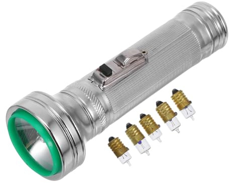 LIFKOME Linterna Vintage de Hierro Plateada con Varias Opciones de Luz y Alta Durabilidad para Fotografía y Presentaciones, Estilo Retro Década de 1980 Portátil y Resistente
