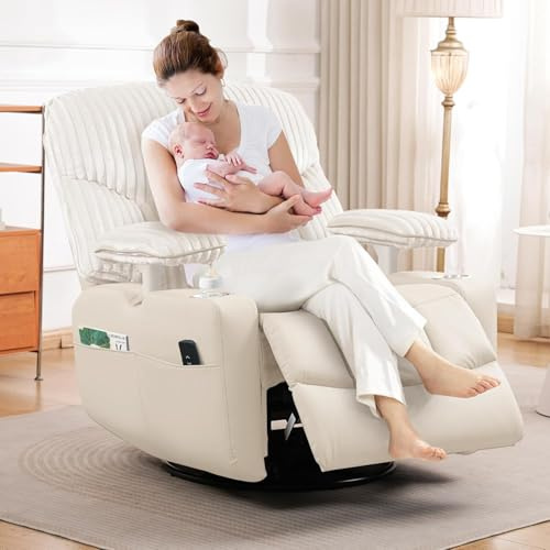 GRAINELL Nursery Rocking Chairs Electric Recliner with Adjustable Armrests