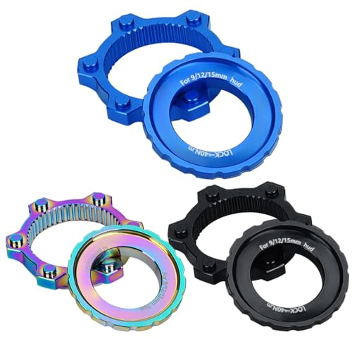 6-Fach Bremsscheiben Auf Centerlock Adapter | Centerlock Lockring-Set Für Einfache Montage | Radbremsen Für Fahrrad Outdoor Camping Fitness Reisen Abenteuer Sportaktivitäten