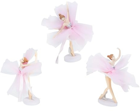 FRCOLOR 3sätze Ballerina-kuchenfigur Kuchendekoration Tortendekoration Backdekoration Partydekoration Ballerina-tortenfigur Tortendeko Partyaccessoires Geburtstagsdeko