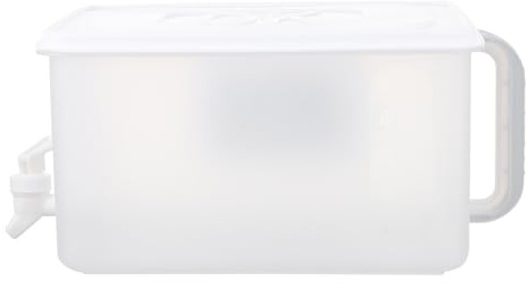 SAFIGLE Botella de Almacenamiento de Agua Doméstica Exteriores de 5L con Grifo Bidón de Agua Blanca de Gran Capacidad Resistente y Ligera para Acampada Picnic y Senderismo