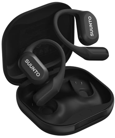 SUUNTO Spark Open-ear-öronsnäckor, bone conduction-teknik IP55 vattentåliga | 36 timmars speltid, Bluetooth 5.4, styrning med huvudrörelser, SUUNTO-app
